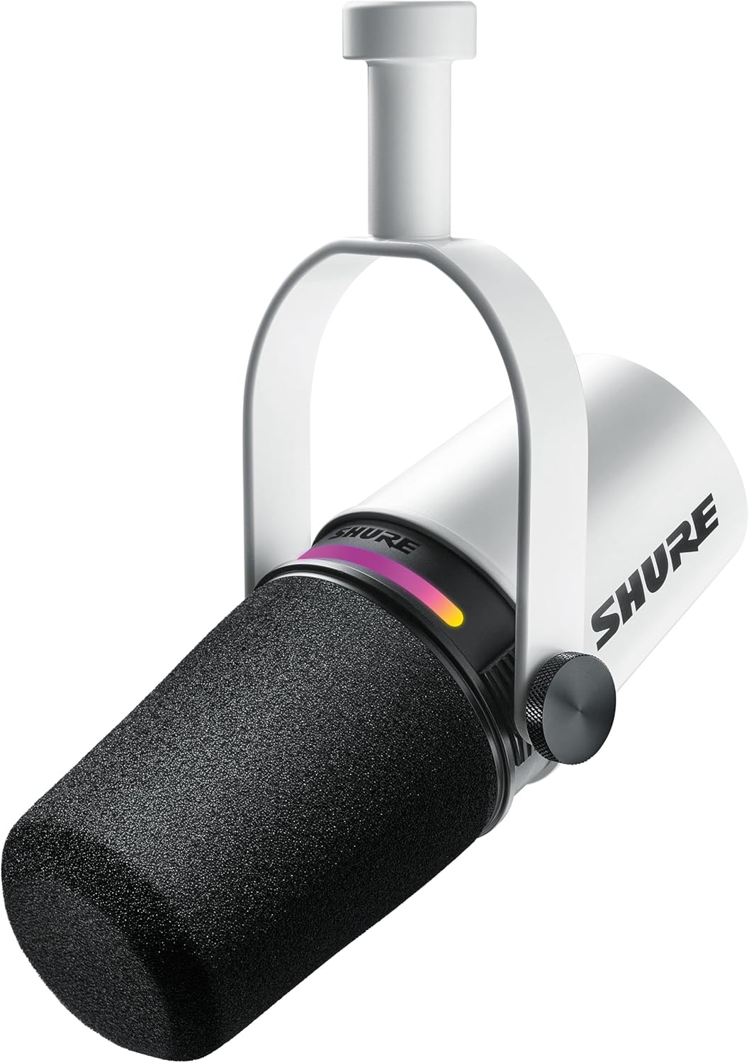 Shure MV7+ Dynamic Podcast Microphone, OBS Certified, Enhanced Audio, LED Panel, USB-C and XLR Outputs, Digital Anti-Pop Filter, Reverb Effects, Black