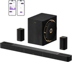 ULTIMEA 5.1.2ch Soundbar with Dolby Atmos, Up-Firing Upper Speakers, Wireless Subwoofer and 2 Rear, 460W, HDMI eARC, BT 5.4, Skywave F40 Boom Home Theater System