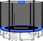 MONZANA® Trampolin Ø 183/244/305/366/427 cm Trampoline Garden Safety Net TÜV Süd GS Edge Protectors Ladder Set Complete