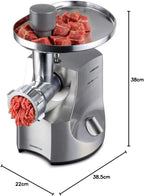 Kenwood Pro Food Mincer Electric Meat Mincer, 3 Discs Stainless Steel, 2 Speed, MG700, Power 2000W, Silver