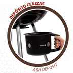 Barbacoa De Carbón Redonda Con Tapa Aktive