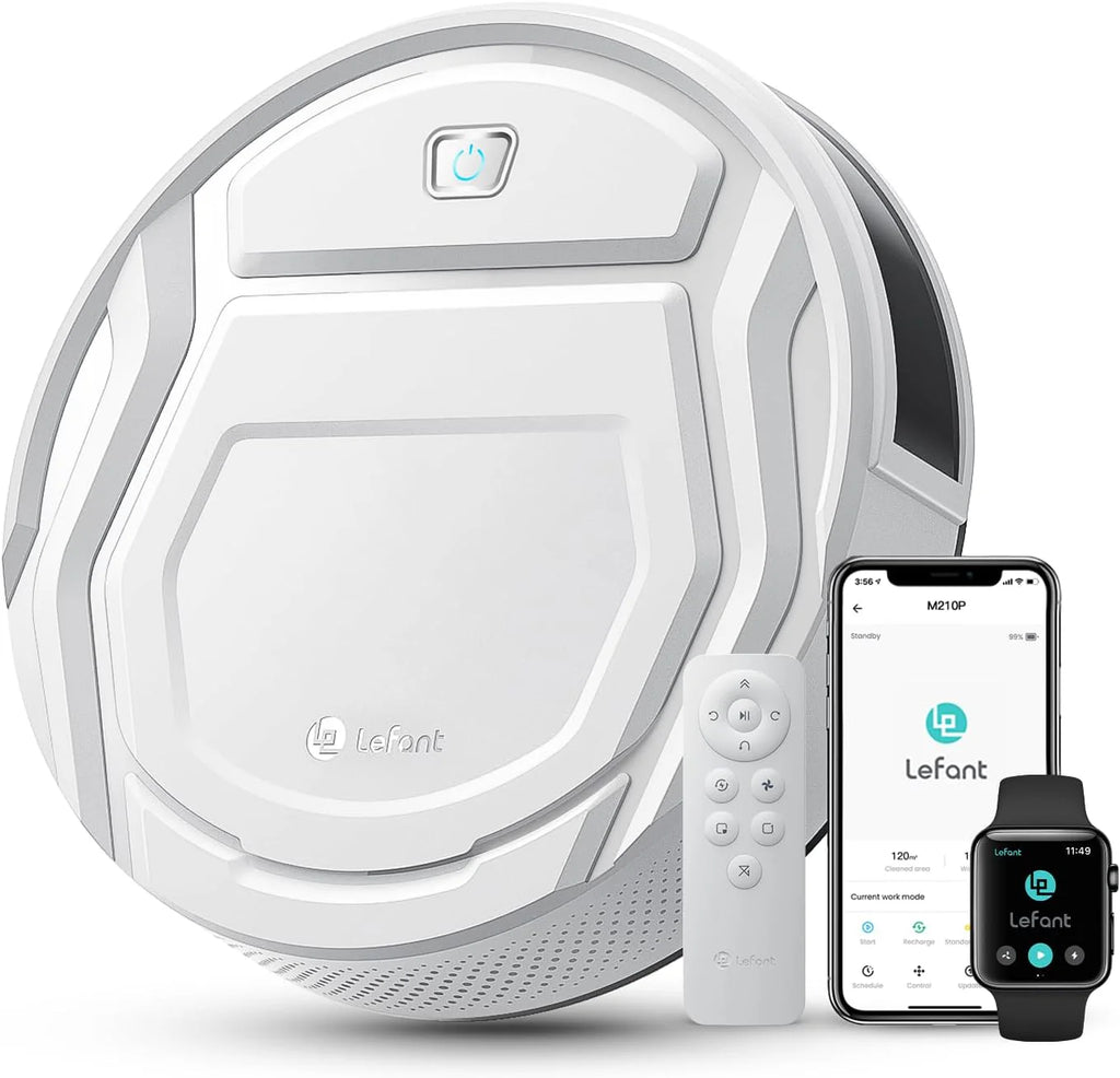 Lefant M310 Ultra Robot Aspirador y Fregasuelos 3 en 1, 6000Pa, 170 Min, Evasión PSD 190°, Mapeo Láser ToF, Detecta Alfombras, WiFi/App/Alexa/i Watch, Gris