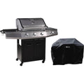 Barbacoa A Gas Con Led "bingo 4" - 4 Quemadores (1 Lateral) - 14kw + Funda De Protección- Negro