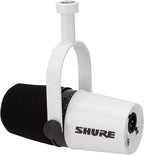 Shure MV7+ Dynamic Podcast Microphone, OBS Certified, Enhanced Audio, LED Panel, USB-C and XLR Outputs, Digital Anti-Pop Filter, Reverb Effects, Black