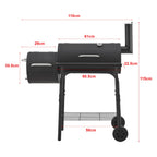 Barbacoa De Carbón Arielli Ahumador 115 X 110 X 64 Cm - Negro [casa.pro]