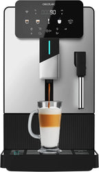 Cecotec Cremmaet Latte Touch Superautomatic Coffee Maker, 19 Bars, Thermoblock, 12 Beverages, 4 Profiles, Water 1.1L and 400 ml Milk, TFT Screen, Conical Grinder, Automatic Cleaning, Adjustable Height