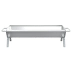 Bandeja Para Barbacoa Acero Inoxidable Plateado 118x42x30,5 Cm Vidaxl