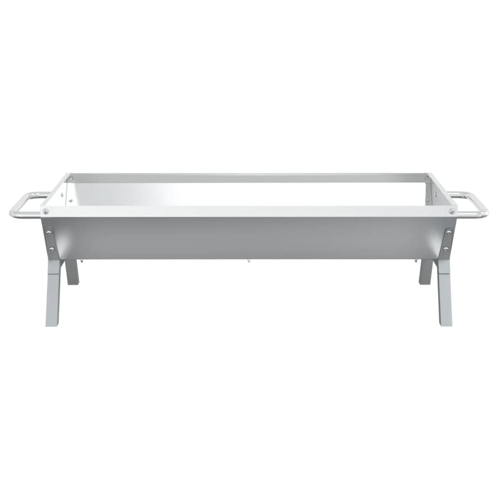 Bandeja Para Barbacoa Acero Inoxidable Plateado 118x42x30,5 Cm Vidaxl