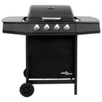 Barbacoa de gas con 4 fogones negra V0202