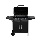 Barbacoa A Gas "festa 5" - 5 Quemadores (1 Lateral) - 12.9 Kw - Negro