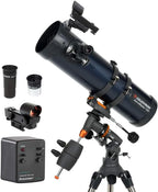 Celestron 31051 AstroMaster 130EQ, Telescopio reflector newtoniano con accionamiento por motor, azul oscuro