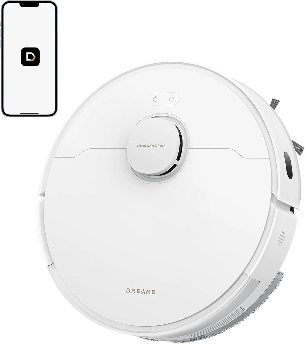 DREAME D20 Pro Plus 2-in-1 Robot Vacuum Cleaner and Scrubbing, 13,000 Pa, Double Brush for Pet Hair, Corner Cleaning, Emptying, LDS Navigation, Laser Dodging, Hard Floors/Carpets, 5200mAh