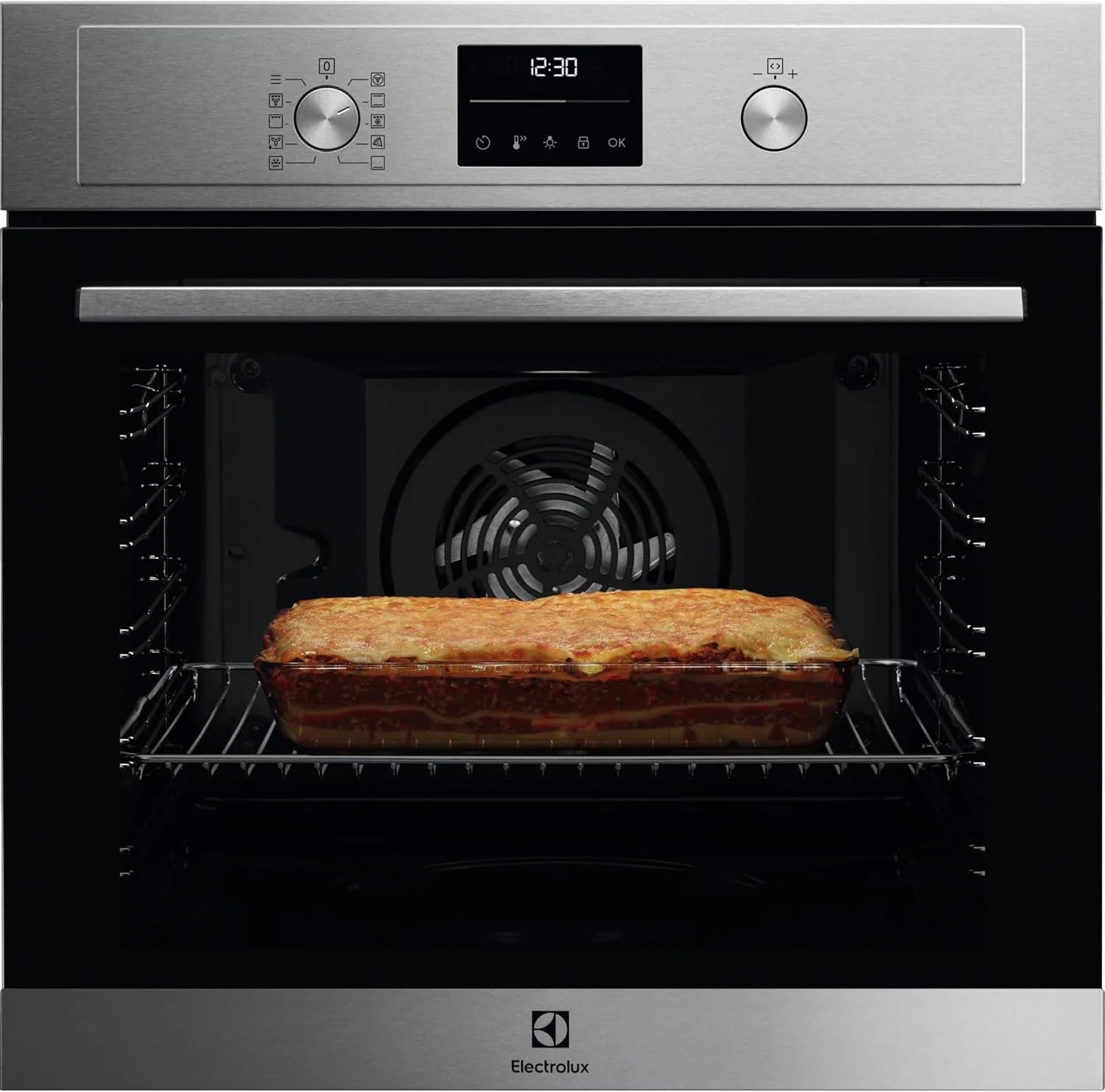 Electrolux Multifunction Oven EOF6P54TX, 72 L, Grill Function, 1000W, SurroundCook Technology, Pyrolytic Cleaning, LED Display, Retractable Controls, Telescopic Rails, Inox, Made in DE