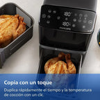 Philips Airfryer Series 4000 Double Vertical Basket 10L – RapidAir Technology, Sync, 2 Baskets at Once, 45% Less Space, PFAS Free Ceramic Coating, Viewing Windows (NA460/00)