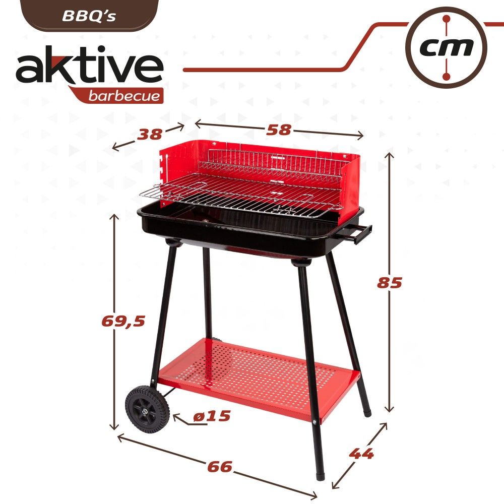 Barbacoa De Carbón Para 6 Personas Aktive