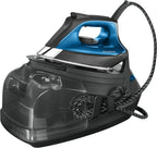 Rowenta Silence Steam Pro – Ironing Center, Unlimited Autonomy, 8 Bars, Steam Boost 600 g/min, Microsteam Sole, ECO Function and Lime Reservoir, 1.3 Litres, Black and Grey, DG9248