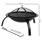 Barbacoa Exterior De Metal Con Parrilla Negro
