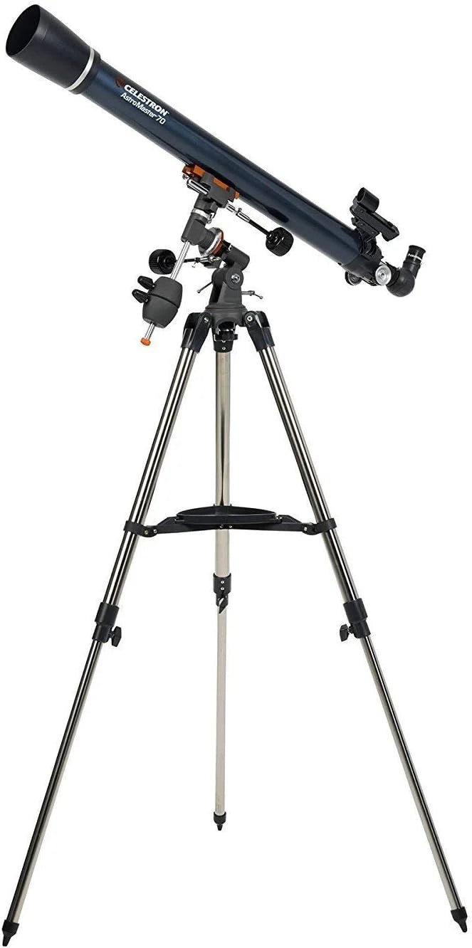Celestron 31051 AstroMaster 130EQ, Telescopio reflector newtoniano con accionamiento por motor, azul oscuro
