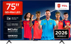 TCL 98Q6C TV 98 Inch QD-Mini LED 4K Smart TV, 1000 nits, 144Hz Motion Clarity Pro, Onkyo 2.1, Game Master, FreeSync, Google TV, Dolby Vision IQ and Atmos