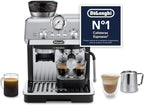 De'Longhi Perfetto La Specialista Arte, Espresso and Cappuccino Coffee Machine with Pump, Coffee Bean Machine, 3 Preset Recipes, 8 Grind Settings, EC9155.MB, Metal/Black